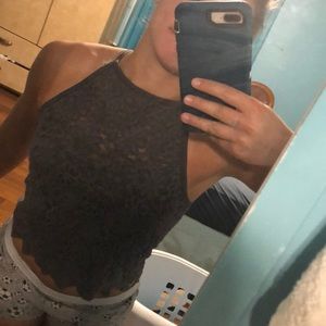 Cute floral grey tanktop